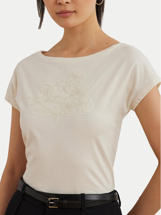 LAUREN RALPH LAUREN LAUREN RALPH LAUREN Póló 200963933001 Ekru Relaxed Fit