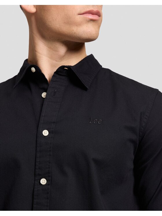 Lee Lee Koszula LS CLEAN SHIRT Czarny Regular Fit