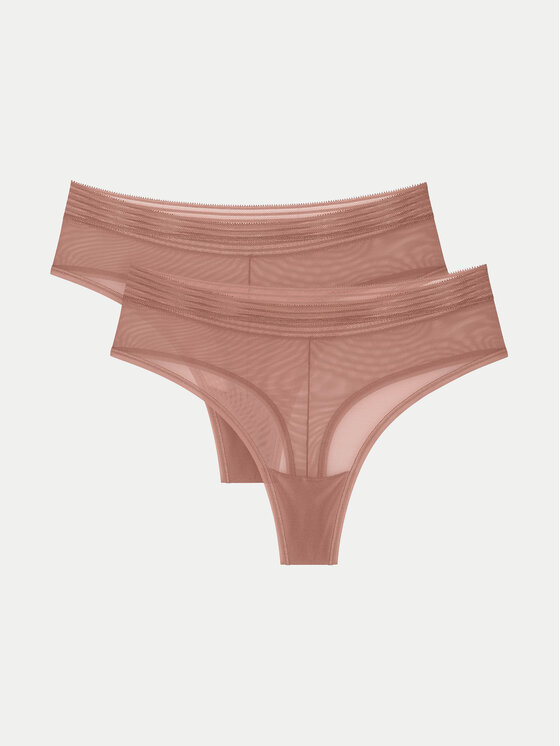 Triumph Triumph Komplekti kuulub 2 paari stringe Tempting Sheer 10218590 Beež