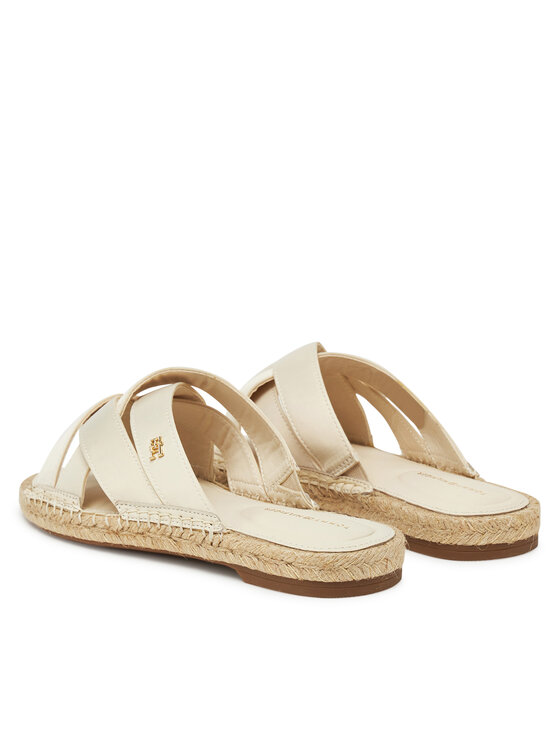 Tommy Hilfiger Tommy Hilfiger Espadrilės Satin Espadrille Mule FW0FW08502 Smėlio