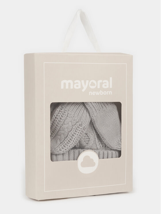 Mayoral Mayoral Комплект шапка и ръкавици 9.666 Сив Regular Fit