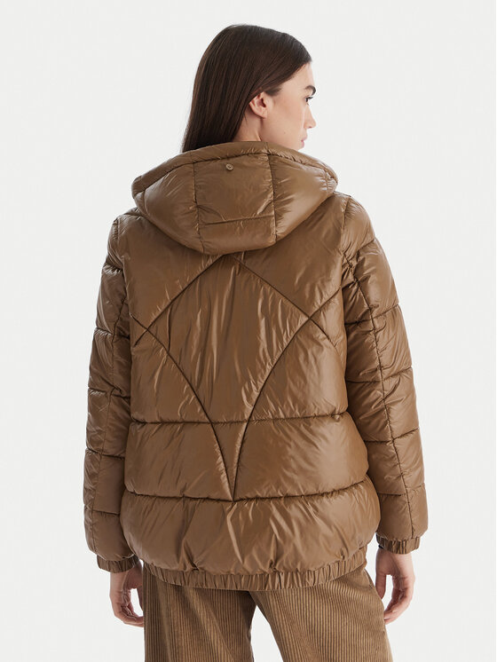 Geox Geox Zimní bunda Backsie W5628S T3121 F5212 Hnědá Oversize