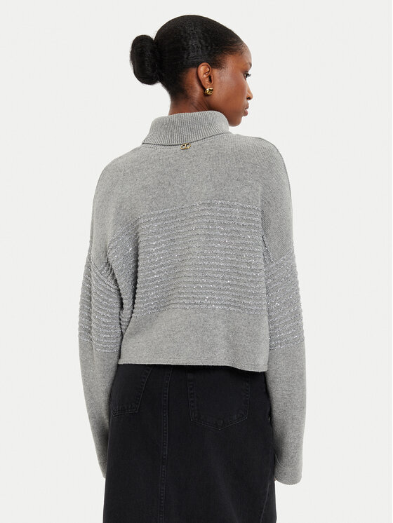 TWINSET TWINSET Rollkragenpullover 242TP3271 Grau Loose Fit