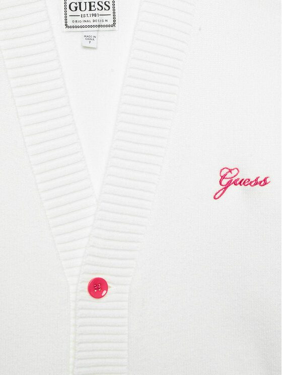 Guess Guess Kardigāns J4YR04 Z3GS0 Balts Relaxed Fit