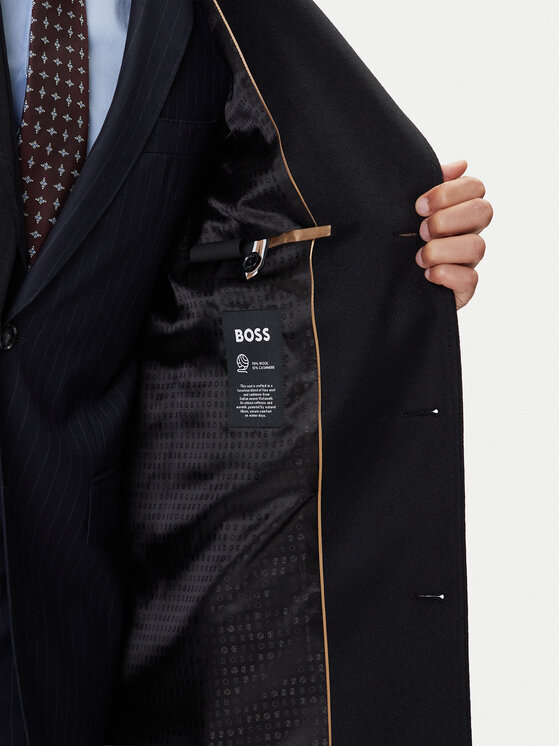 BOSS BOSS Vuneni kaput Hyde 50549187 Crna Slim Fit