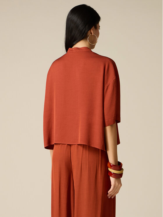 Oltre Oltre Camicia 5033J000814N022 Arancione Boxy Fit