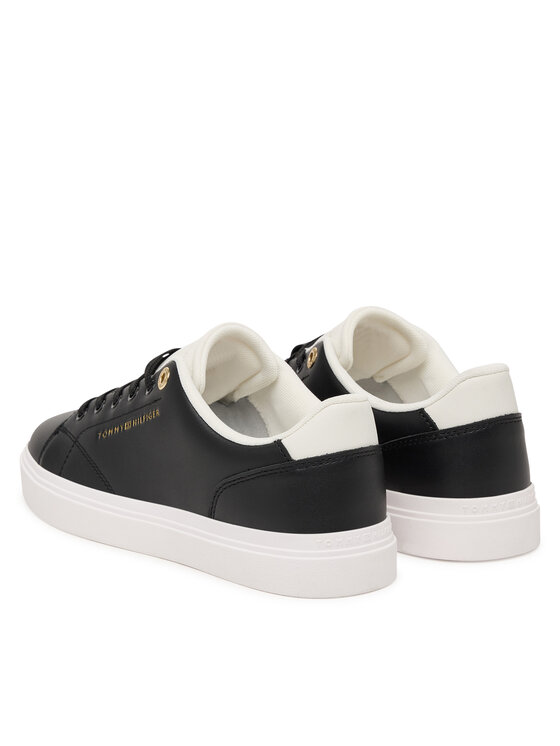 Tommy Hilfiger Tommy Hilfiger Сникърси Th Feminine Cupsole Leather FW0FW09105 Черен