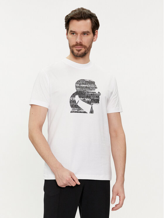 KARL LAGERFELD Tričko 755423 542241 Biela Regular Fit