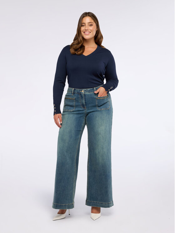 Fiorella Rubino Fiorella Rubino Maglione M629L008003N034 Blu Regular Fit