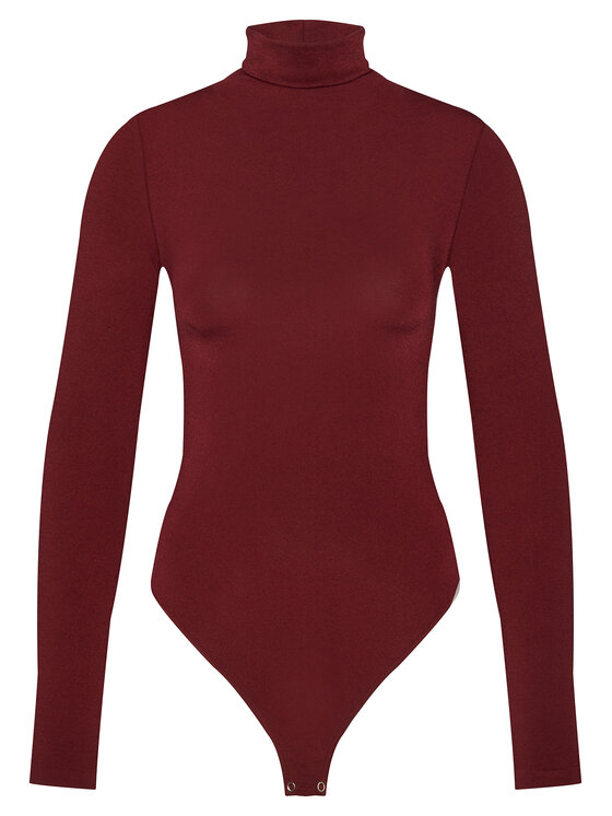 Wolford Wolford Bodi Colorado 75083 Tamnocrvena Slim Fit
