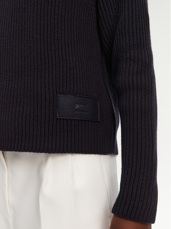 AMI Paris AMI Paris Sweater FKS024.KN0031 Sötétkék Regular Fit