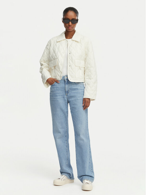 Guess Guess Преходно яке W6GL38 W2342 Бял Regular Fit