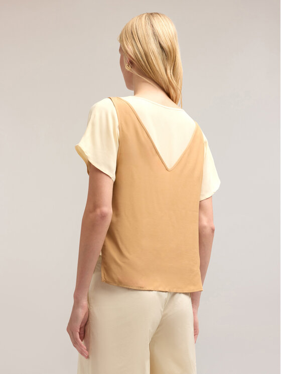 Motivi Motivi Blusa 2704Q001861N0S2 Écru Regular Fit