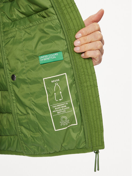 United Colors Of Benetton United Colors Of Benetton Kevad-sügis jope 2TWDDN024 Roheline Regular Fit