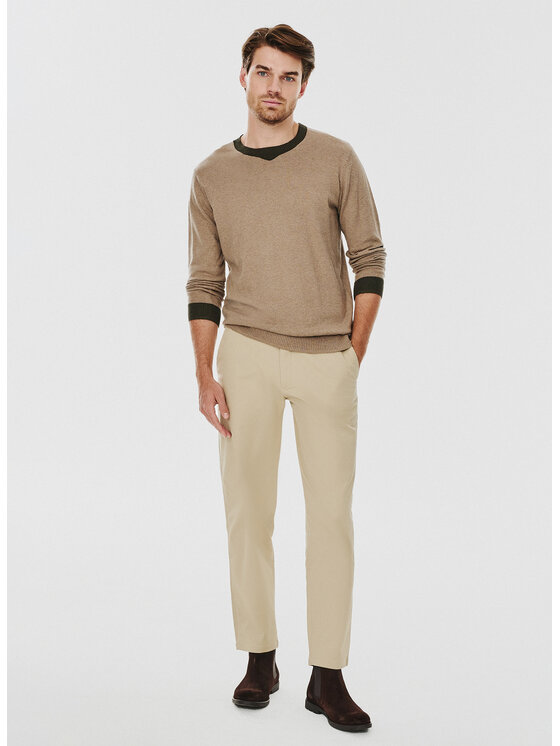 Pako Lorente Pako Lorente Sweter P24WF-2X-017 Beżowy Classic Fit