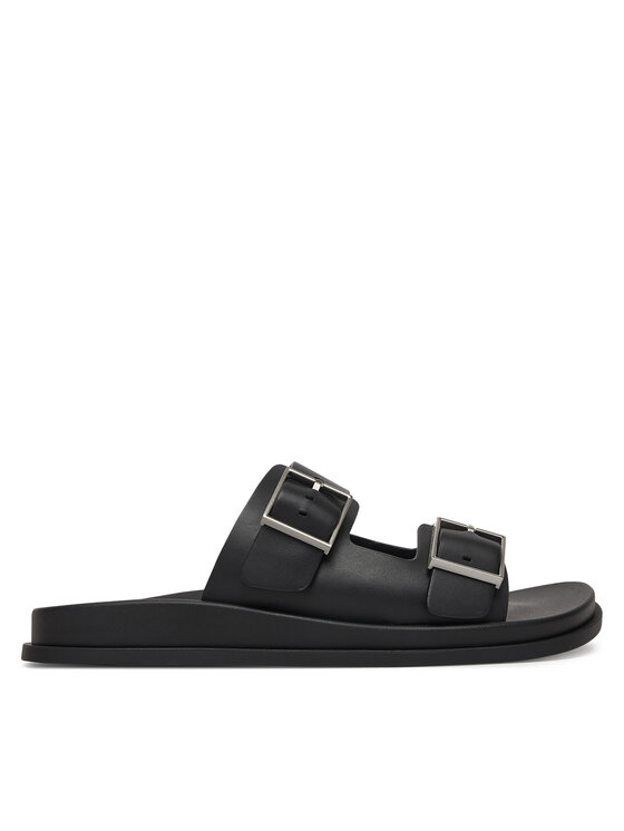 Calvin Klein Calvin Klein Pantoletten City Sandal Buckle Lth HW0HW02885 Schwarz