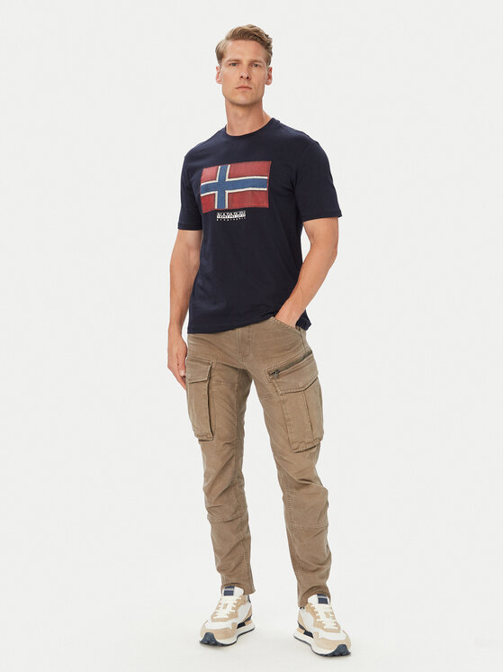 Napapijri Napapijri Marškinėliai S-Flag Tiki Ss NP0A8A6I1761 Tamsiai mėlyna Regular Fit