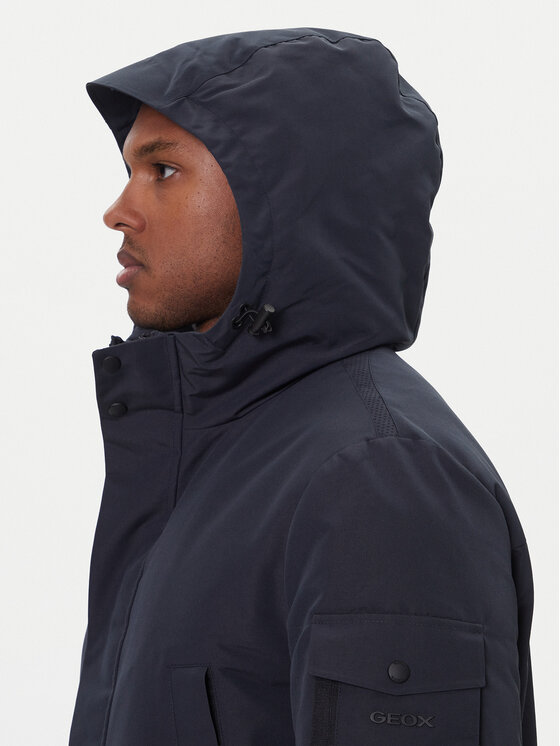 Geox Geox Parka Velletri M5628F T3285 F1624 Granatowy Regular Fit