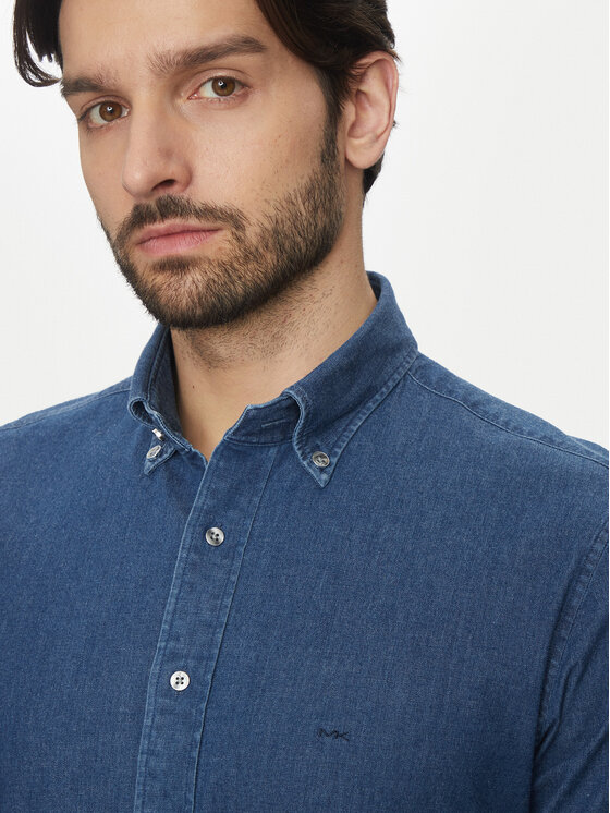 Michael Kors Michael Kors Koszula jeansowa MD0MD91441 Granatowy Slim Fit