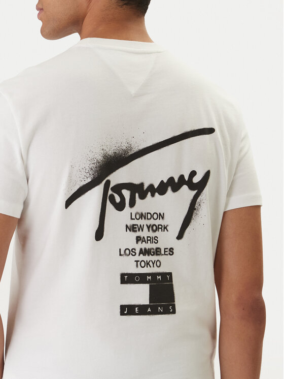 Tommy Jeans Tommy Jeans T-Shirt DM0DM22553 Bílá Regular Fit