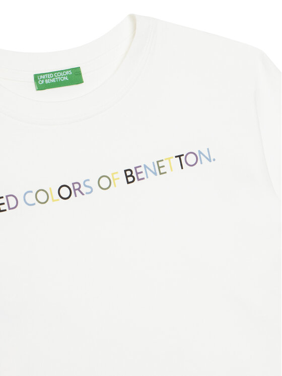 United Colors Of Benetton United Colors Of Benetton Bluza 3I1XC10Q3 Bela Regular Fit