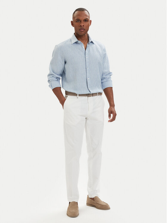 HUGO HUGO Риза Valerio 50562694 Светлосин Modern Fit