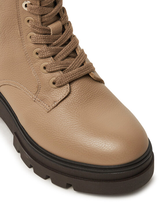 Tommy Hilfiger Tommy Hilfiger Μποτάκια Bicolor Leather Lace-Up FW0FW08160 Μπεζ