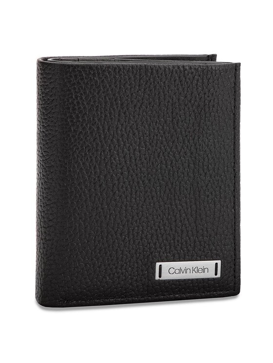 Calvin Klein Calvin Klein Malá pánská peněženka Pebble W Plaque Mini K50K504154 Černá