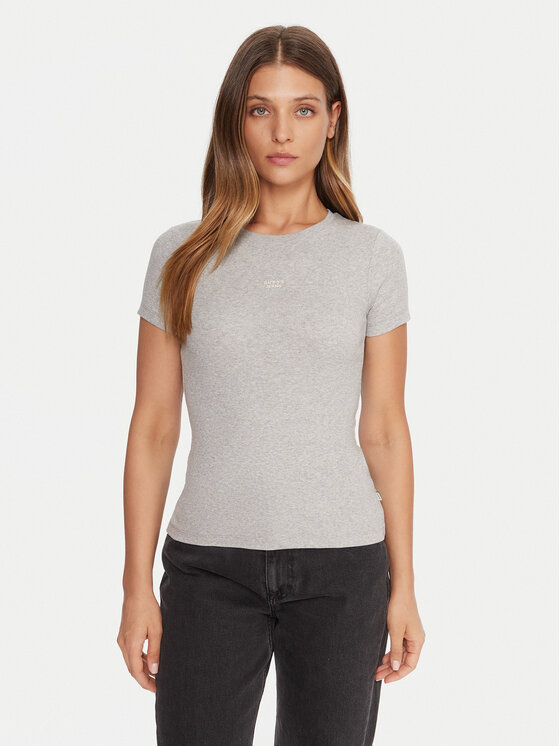 Guess Jeans Guess Jeans T-Shirt W5BP45 KA0H1 Šedá Slim Fit