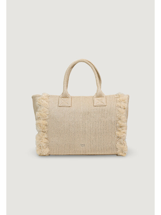 PINKO PINKO Τσάντα BEACH SHOPPER RAFIA Χρυσό