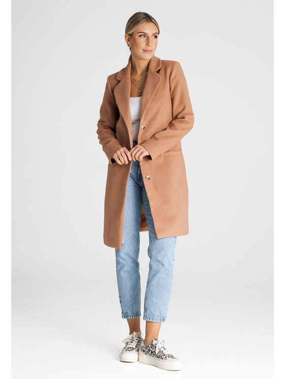 FIGL FIGL Παλτό M989 Μπεζ Regular Fit