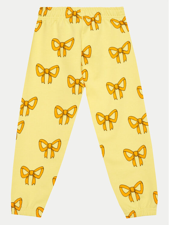 MINI RODINI Mini Rodini Pantaloni da tuta Bow 2473013323 Giallo Regular Fit