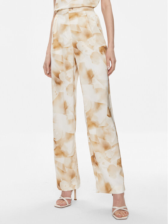 Calvin Klein Calvin Klein Bavlnené nohavice K20K206884 Béžová Regular Fit