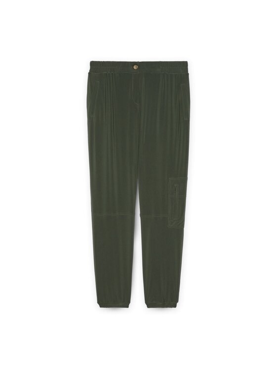 Fiorella Rubino Fiorella Rubino Pantaloni di tessuto P153L002136N035 Verde Regular Fit
