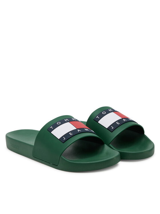 Tommy Jeans Tommy Jeans Şlapi Tommy Jeans Pool Slide Ess EM0EM01191 Verde