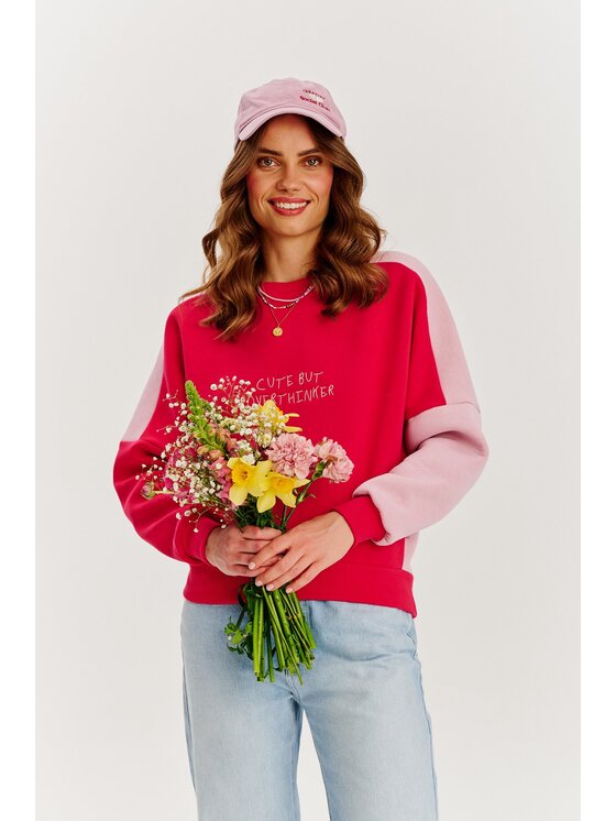 NAOKO NAOKO Bluza Overthinker Czerwony Regular Fit