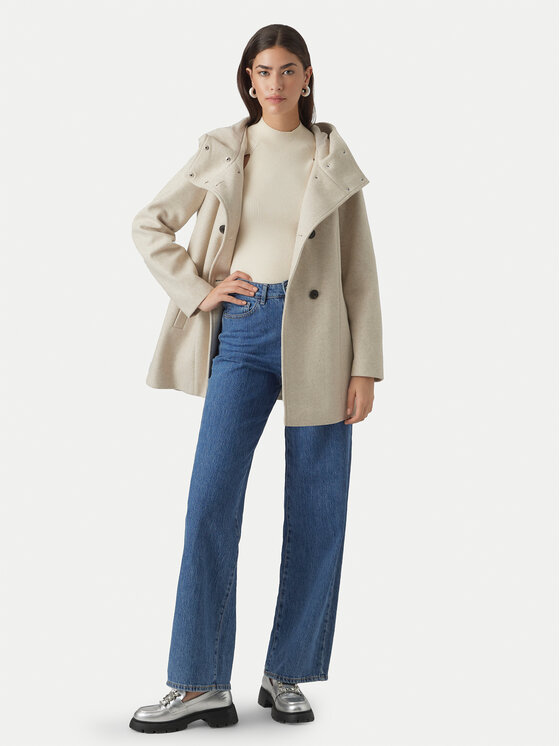 Vero Moda Vero Moda Átmeneti kabát Fortuneshila 10291044 Bézs Regular Fit