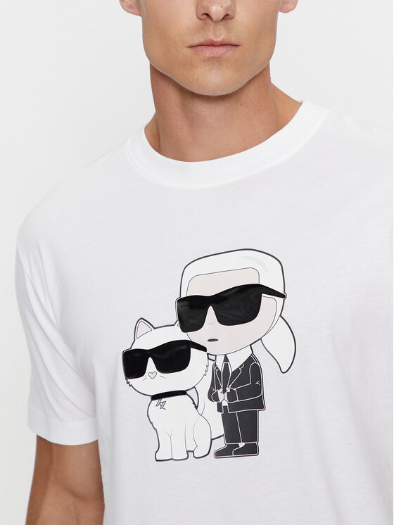 KARL LAGERFELD KARL LAGERFELD T-Shirt 755061 534241 Bílá Regular Fit