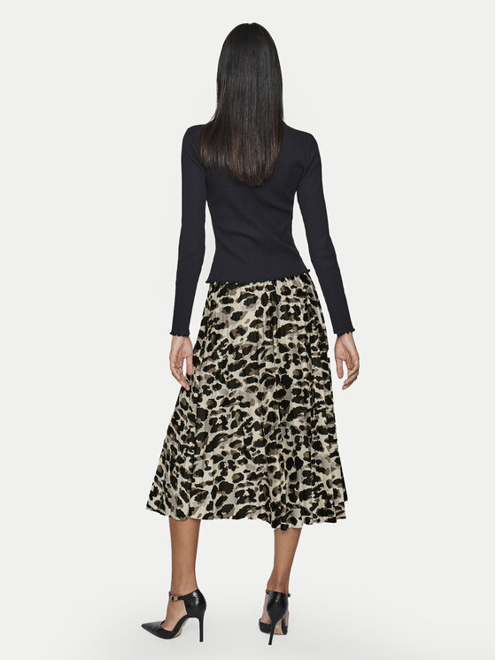 Vila Vila Plisirano krilo Nitban Print 14068477 Bež Regular Fit