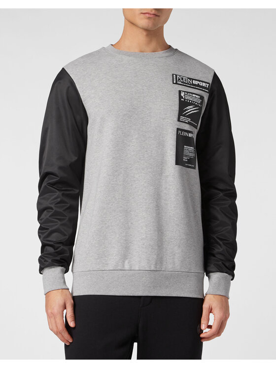 Plein Sport Plein Sport Longsleeve 13091 Szary Regular Fit