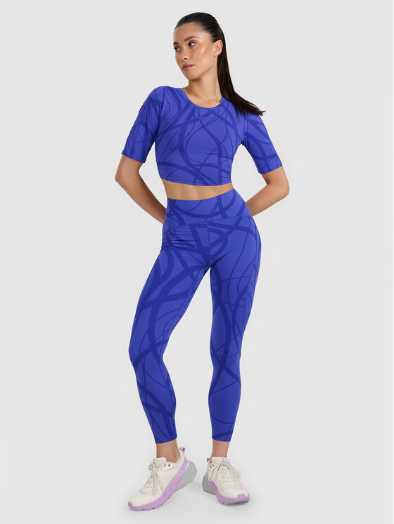 4F 4F Koszulka techniczna TRAINING Niebieski Slim Fit