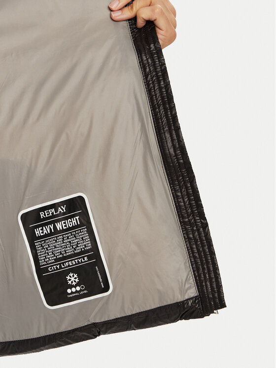 REPLAY REPLAY Télikabát W7855 .000.84988 Fekete Regular Fit