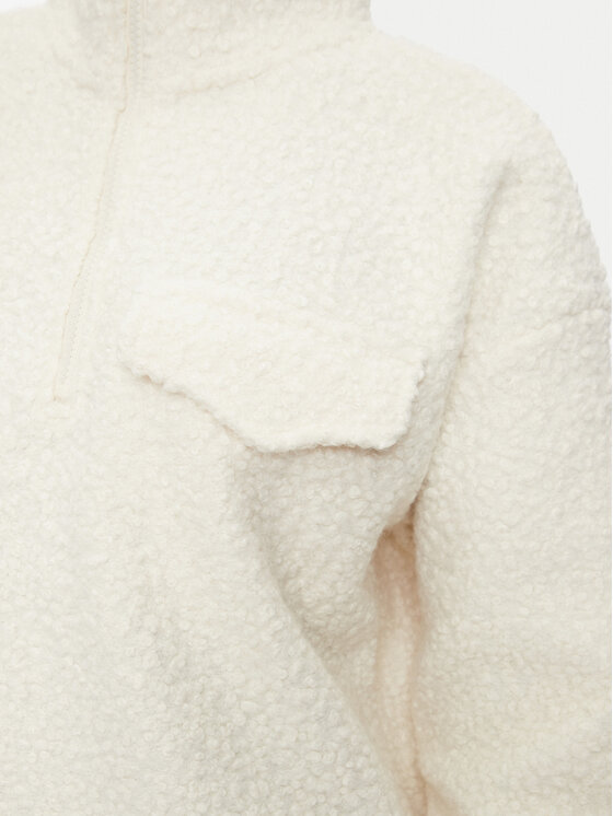 Athlecia Athlecia Majica dugih rukava Florrie W Sherpa Half zip EA243308 Bež Regular Fit