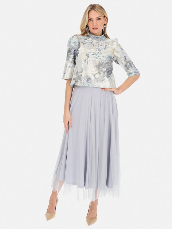 L’AF L’AF Spódnica maxi Gamma Szary Regular Fit