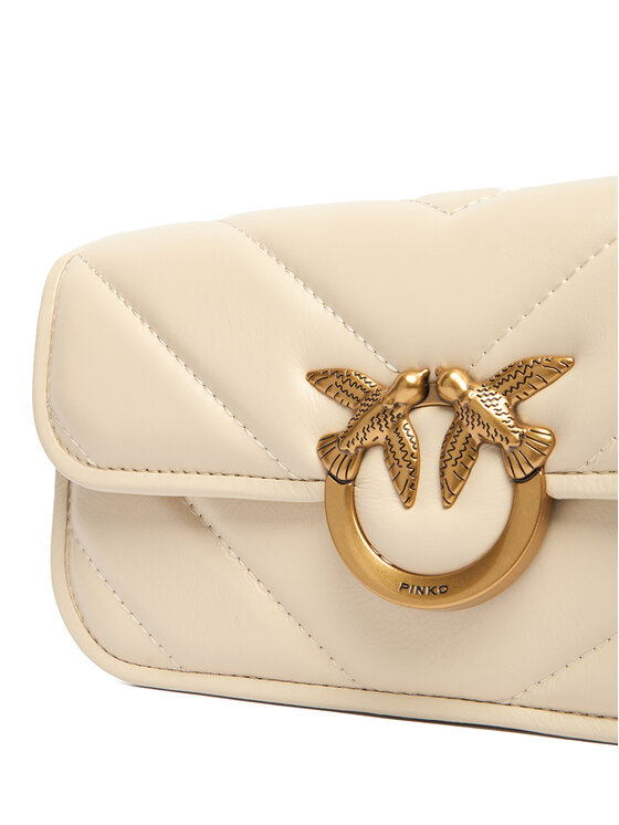 PINKO PINKO Kabelka Love Box Baguette Al 25-26 PLTT 105083 A2W2 Écru