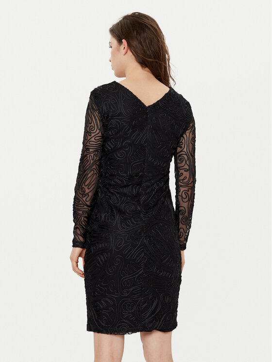 TATUUM Tatuum Koktejlové šaty Noemi T2424.196B Černá Slim Fit
