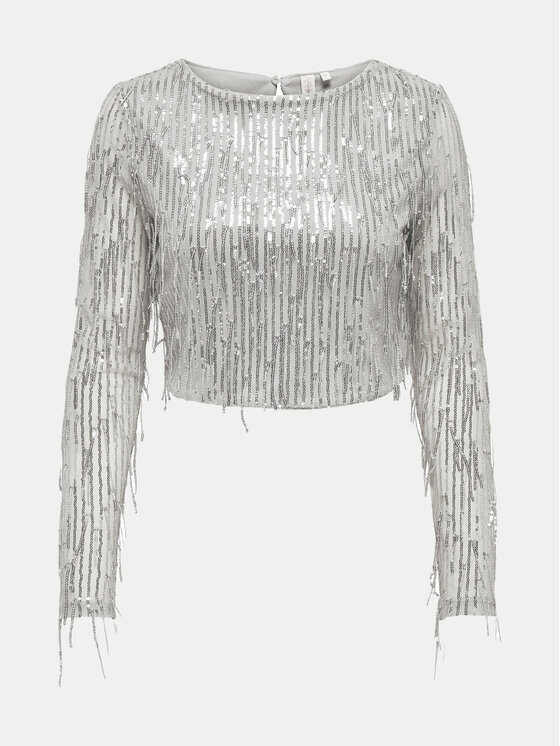 ONLY ONLY Blusa Spacy 15331803 Argento Cropped Fit