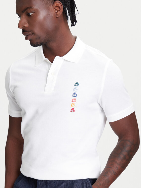 United Colors Of Benetton United Colors Of Benetton Polo 3089U302J Bijela Regular Fit