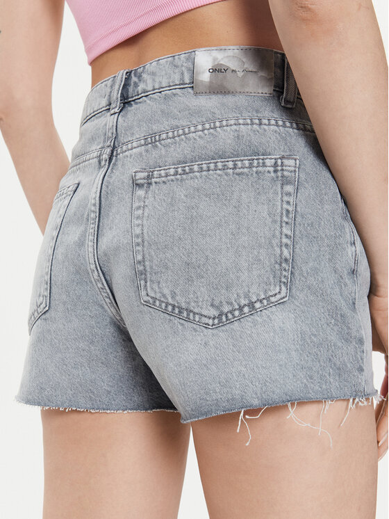 ONLY ONLY Szorty jeansowe Jaci 15314427 Szary Loose Fit