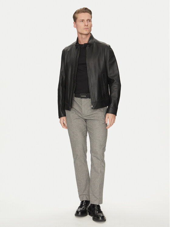 BOSS BOSS Lederjacke H-Mansell3 50532475 Schwarz Regular Fit